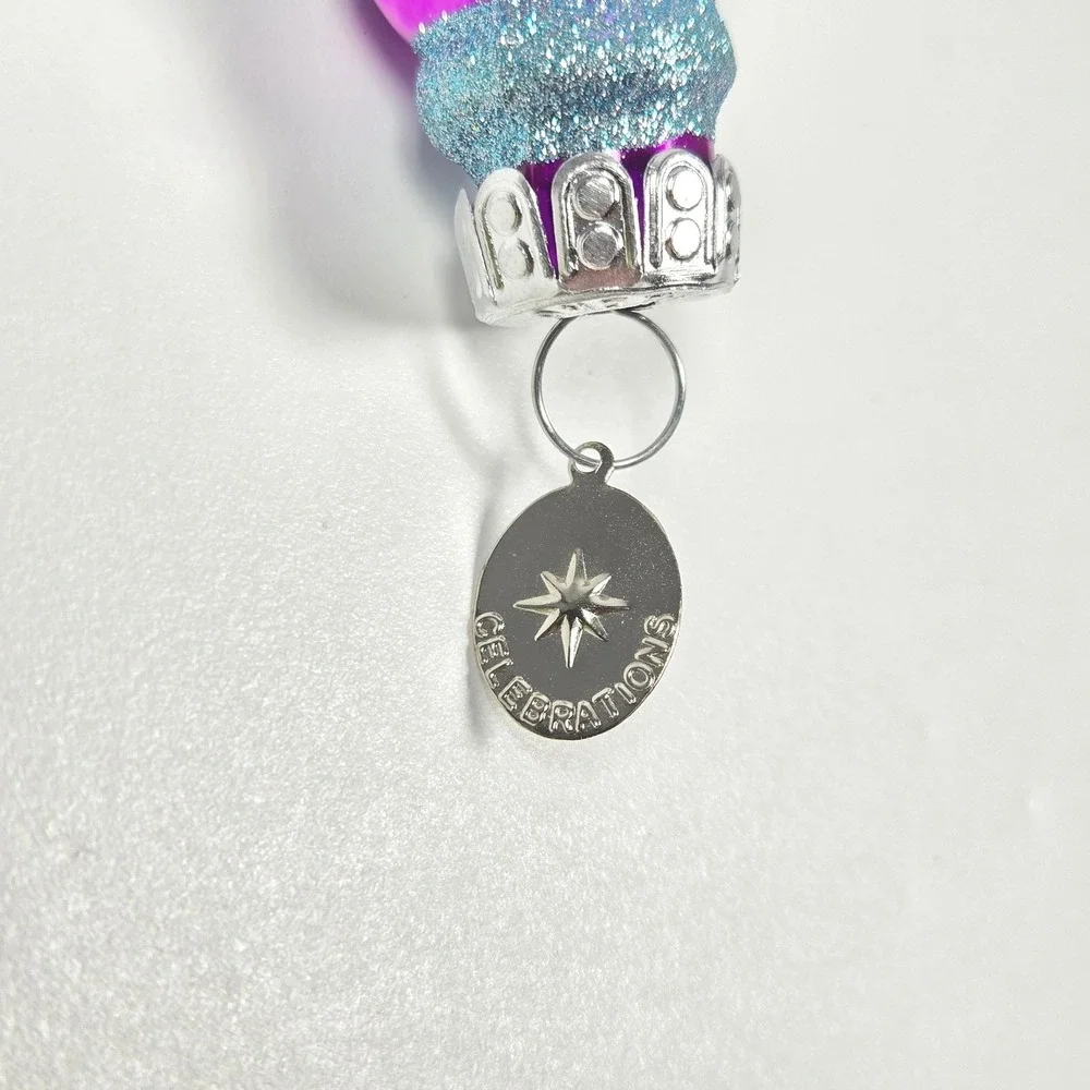 NICE Radko Celebrations Snowman Glitter Sparkle‎ Miniature Mini Ornament 2013 S1